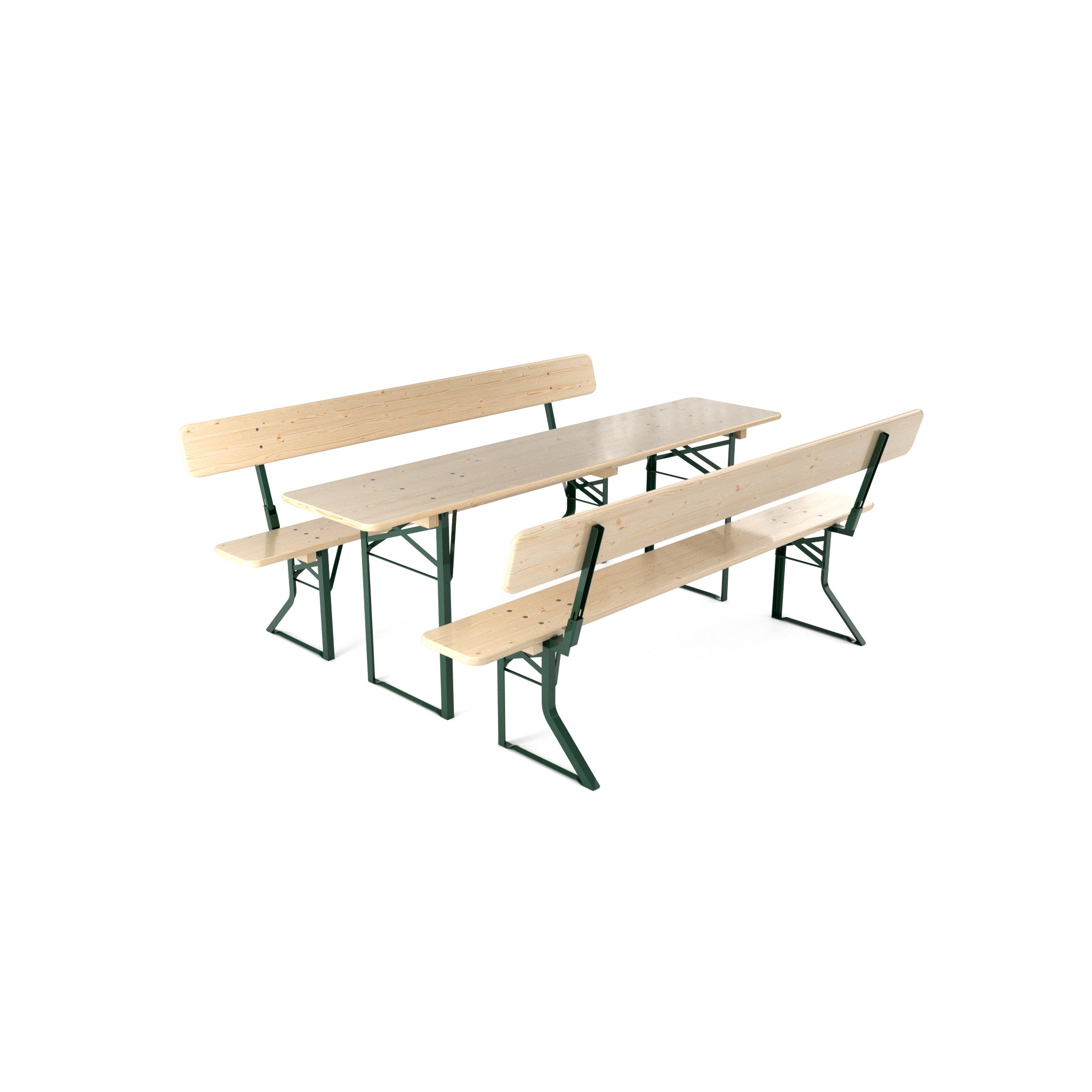 Garnitur Standard Natur mit Lehne | Natur | 220 × 27 cm | 220 × 50 cm | Mit Lehne | Grün
