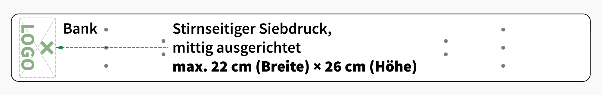 Siebdruck - Plattenoberseite - Druckkosten - Bank - 1-seitig